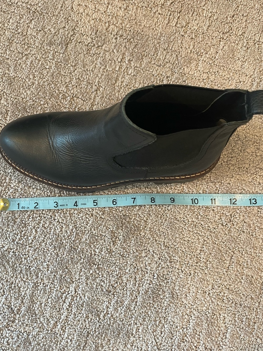 Caslon Miller Black Water Resistant Chelsea Boot, Pebbled Leather, Lug Sole, 8M - Picture 14 of 16